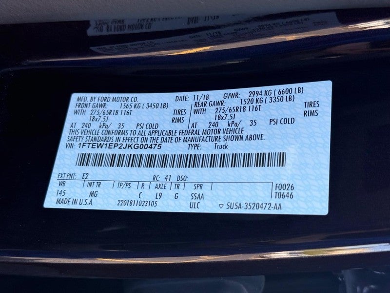 2018 Ford F-150 XLT 4WD SuperCrew 5.5' Box
