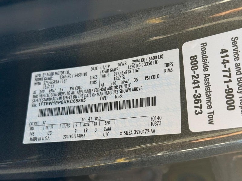 2019 Ford F-150 XLT 4WD SuperCrew 5.5' Box