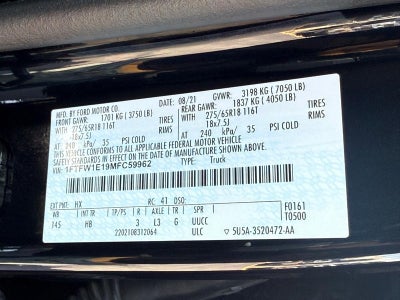 2021 Ford F-150 LARIAT 4WD SuperCrew 5.5' Box