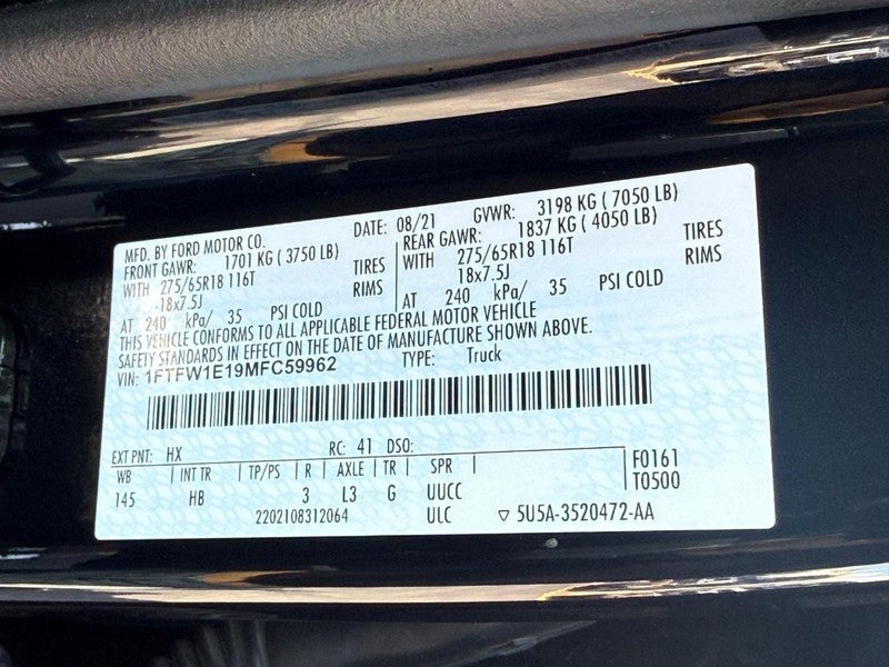 2021 Ford F-150 LARIAT 4WD SuperCrew 5.5' Box