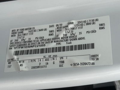 2022 Ford F-150 XLT 4WD SuperCrew 5.5' Box