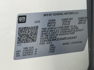 2022 Chevrolet Tahoe 4WD 4dr RST