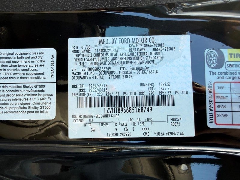 2008 Ford Mustang 2dr Conv Shelby GT500