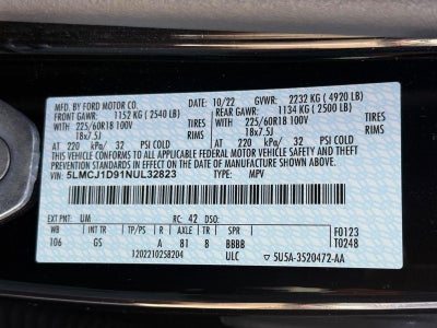 2022 Lincoln Corsair Standard AWD