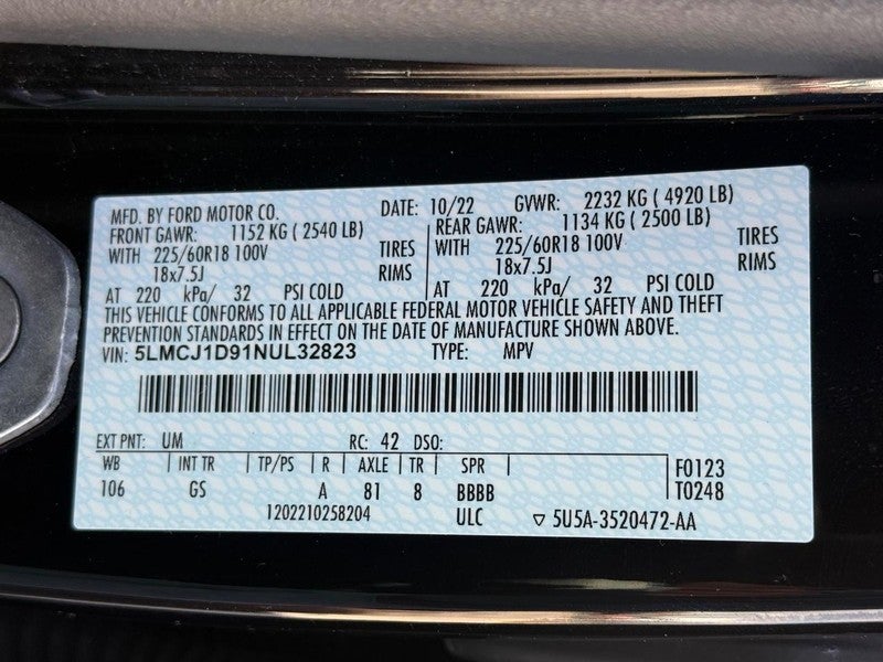 2022 Lincoln Corsair Standard AWD