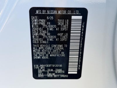 2026 Nissan Armada 4x4 Platinum