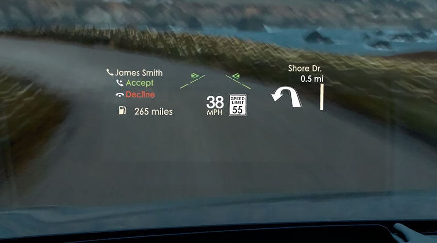 2020 Lincoln Continental Windshield Projection Display