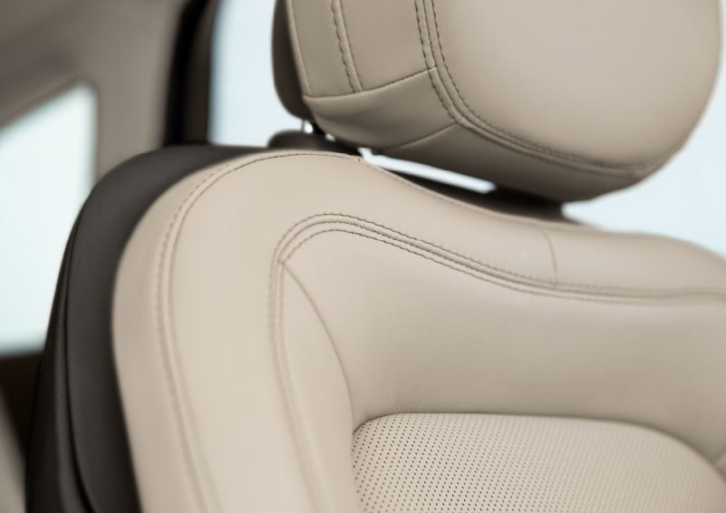 Fine craftsmanship is shown through a detailed image of front-seat stitching. | Uptown Lincoln in Wauwatosa WI