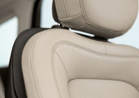Fine craftsmanship is shown through a detailed image of front-seat stitching. | Uptown Lincoln in Wauwatosa WI