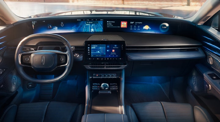 A large panoramic display is shown on the dashboard of a 2025 Lincoln Nautilus® SUV | Uptown Lincoln in Wauwatosa WI