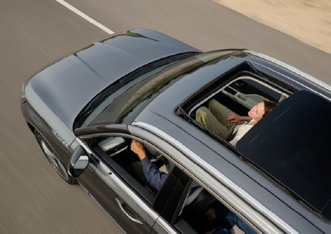 The available panoramic Vista Roof® of a 2027 Lincoln Aviator® SUV is open. | Uptown Lincoln in Wauwatosa WI