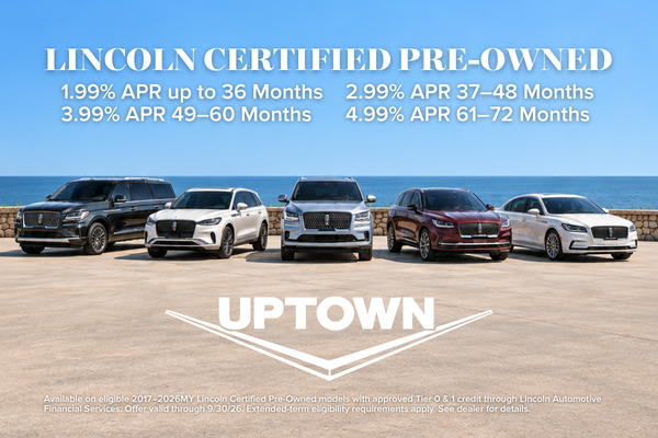 Lincoln Certified Pre-Owned vehicles with 1.99% APR