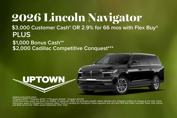 2026 Lincoln Navigator with $3K cash or 2.9% APR